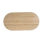 Table Basse Ovale en Bois Christopher Knight Home Arizona avec Porte Accordéon Semi-Couvrante et Rangement