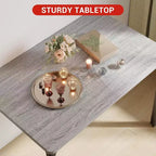 Ensemble de salle à manger carré 5 pièces avec 4 chaises - Cadre en métal peu encombrant et plateau de table en MDF - Parfait pour les petits espaces - Facile à assembler