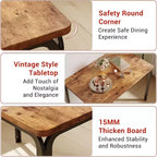 Ensemble de salle à manger carré 5 pièces avec 4 chaises - Cadre en métal peu encombrant et plateau de table en MDF - Parfait pour les petits espaces - Facile à assembler