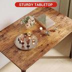 Ensemble de salle à manger carré 5 pièces avec 4 chaises - Cadre en métal peu encombrant et plateau de table en MDF - Parfait pour les petits espaces - Facile à assembler
