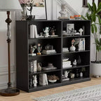 PexFix 49x62x16 Sideboard Cabinet with Storage Multipurpose Organizer for Kitchen Living Room Black
