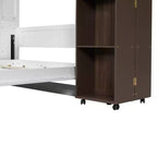 Lit escamotable Whisen Queen, grand rangement avec armoires push-pull et design élégant