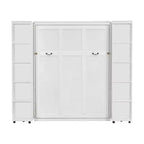 Lit escamotable Whisen Queen, grand rangement avec armoires push-pull et design élégant