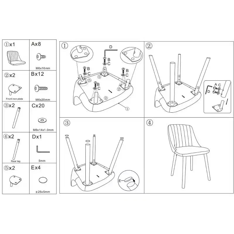 Lot de 2 chaises de salle à manger, chaises d'appoint de cuisine modernes rembourrées en tissu, chaises de salle à manger à dossier incurvé avec pieds en chêne, chaise de salle à manger sans accoudoirs (beige)