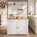 Îlot de cuisine GustoWave 41 avec rangement, comptoir de 1,2 po avec doubles étagères