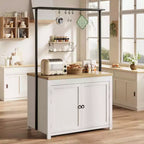 Îlot de cuisine GustoWave 41 avec rangement, comptoir de 1,2 po avec doubles étagères