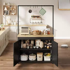 Îlot de cuisine GustoWave 41 avec rangement, comptoir de 1,2 po avec doubles étagères