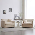 Lot de 2 fauteuils rembourrés en chenille haut de gamme, chaises d'appoint pour salon avec coussin décoratif, fauteuils d'appoint en chenille verte