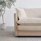 2 Pièces Canapé 3 places en Chenille Rembourré pour Salon Meuble en Chenille Noire