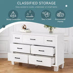 Commode de chambre à 7 tiroirs, commode moderne avec poignée en métal, organisateur de commode en bois, pour chambre à coucher, salon