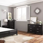Commode de chambre à 7 tiroirs, commode moderne avec poignée en métal, organisateur de commode en bois, pour chambre à coucher, salon