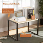 VINGLI Support d'imprimante modulable avec rangement pour bureau, rehausseur d'imprimante robuste sous bureau pour télécopieur photocopieur scanner (chêne)
