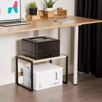 VINGLI Support d'imprimante modulable avec rangement pour bureau, rehausseur d'imprimante robuste sous bureau pour télécopieur photocopieur scanner (chêne)