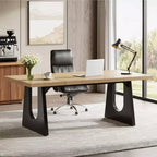 MAYEERTY 70.9 Inch Large Executive Desk Rustic Design Easy Assembly Office Study Desk