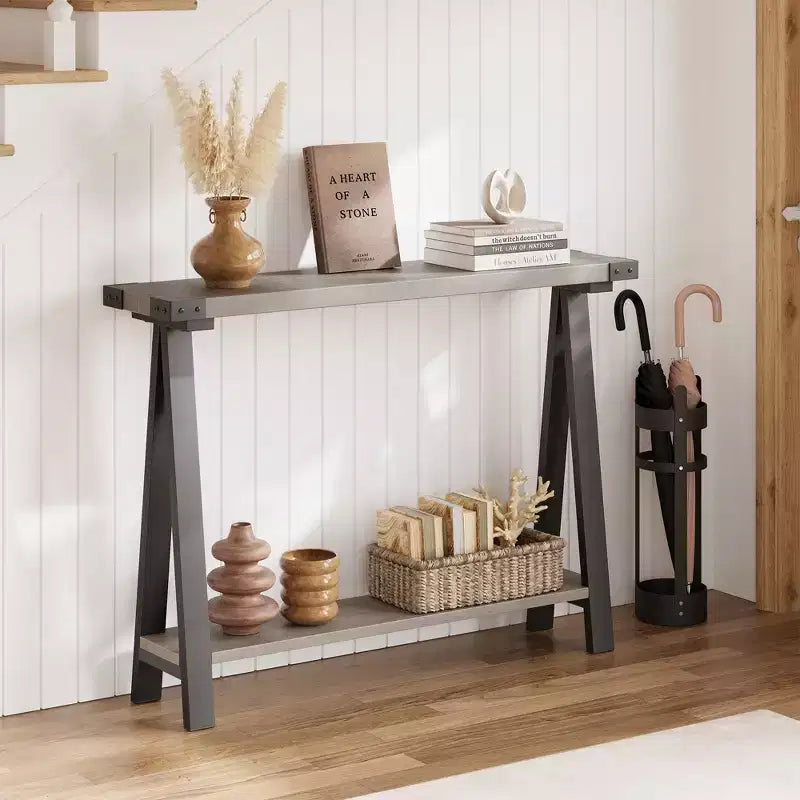 Console, table d'entrée à 2 niveaux avec rangement, console étroite dans le salon, petite table de couloir, table d'entrée principale
