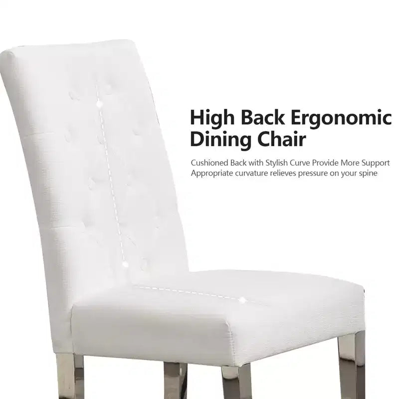 CLIHOME Lot de 2 chaises de salle à manger modernes avec revêtement en velours moelleux, pieds robustes en acier inoxydable et ressorts en S – Support ergonomique