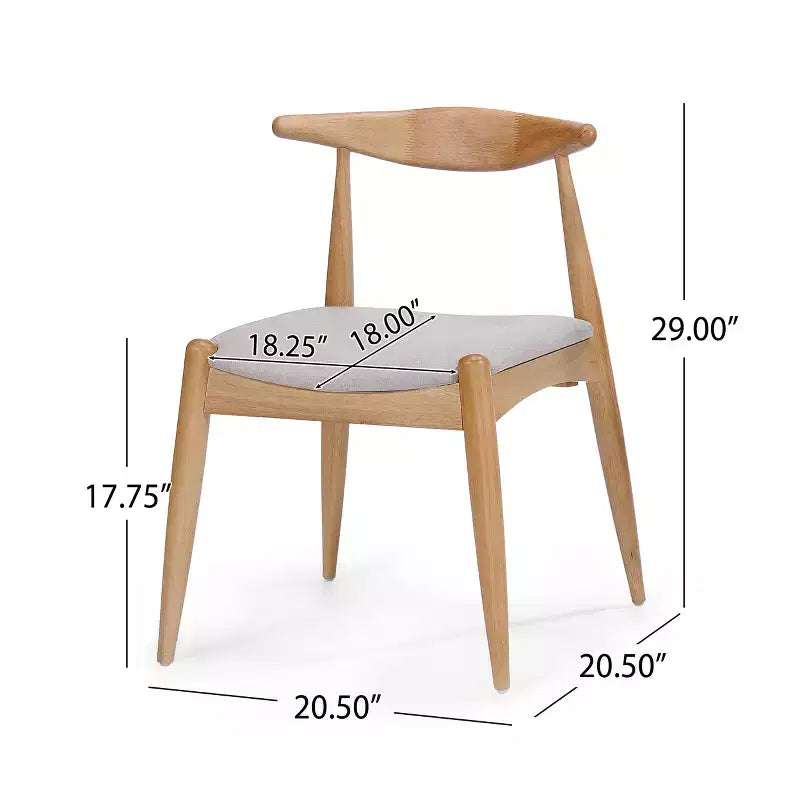Ensemble de salle à manger Christopher Knight Home Ishar 5 pièces en bois d'hévéa de style milieu de siècle avec chaises rembourrées