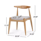 Ensemble de salle à manger Christopher Knight Home Ishar 5 pièces en bois d'hévéa de style milieu de siècle avec chaises rembourrées
