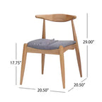 Ensemble de salle à manger Christopher Knight Home Ishar 5 pièces en bois d'hévéa de style milieu de siècle avec chaises rembourrées