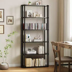 GustoWave 71 Inch Tall Bookshelf, 6 Tier Industrial Bookcase with Heavy Duty Metal Frame,Farmhouse Storage Shelves