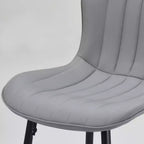 MAYEERTY Tabourets de bar de comptoir en similicuir gris (lot de 2), design moderne pour îlots de cuisine et salles à manger