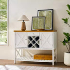 Buffet moderne GDFStudio Forster 47,5 en bois avec porte-bouteilles et tiroirs
