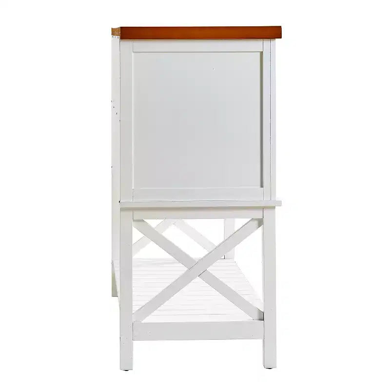 Buffet moderne GDFStudio Forster 47,5 en bois avec porte-bouteilles et tiroirs