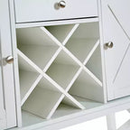 Buffet moderne GDFStudio Forster 47,5 en bois avec porte-bouteilles et tiroirs