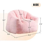 MAYEERTY Fauteuil Poire avec Accoudoirs en Mousse Haute Densité Confortable pour Adultes, Salon, Chambre à Coucher, Coin Lecture