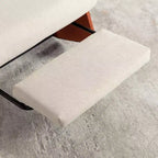 MAYEERTY Fauteuil inclinable à bascule moderne - Rembourrage doux, Repose-pieds, Fauteuil capitonné, Utilisation intérieure, Orange
