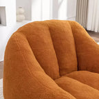 MAYEERTY Fauteuil inclinable à bascule moderne - Rembourrage doux, Repose-pieds, Fauteuil capitonné, Utilisation intérieure, Orange