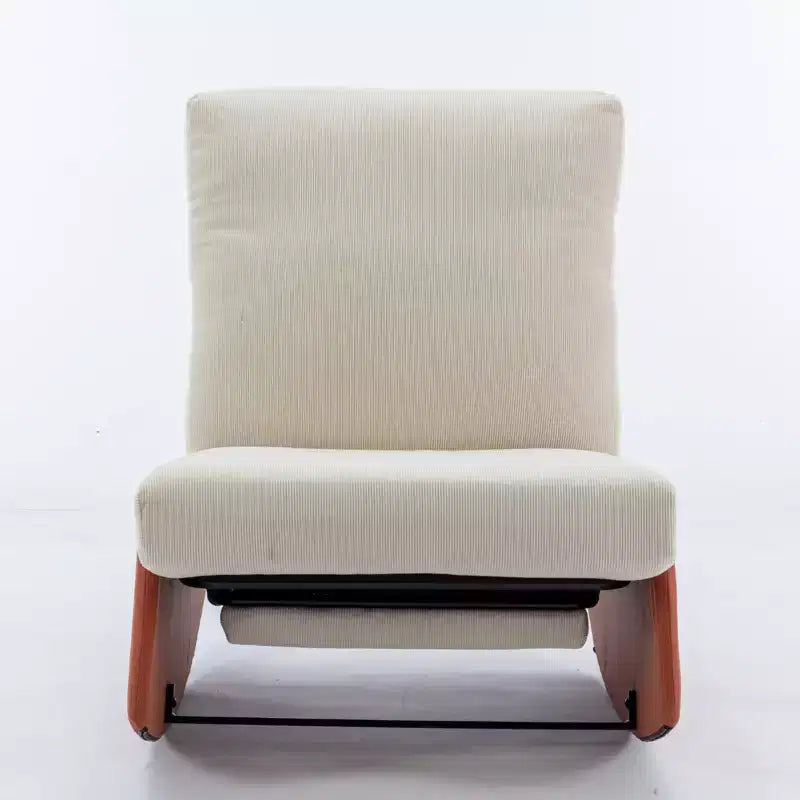 MAYEERTY Fauteuil inclinable à bascule moderne - Rembourrage doux, Repose-pieds, Fauteuil capitonné, Utilisation intérieure, Orange