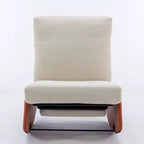 MAYEERTY Fauteuil inclinable à bascule moderne - Rembourrage doux, Repose-pieds, Fauteuil capitonné, Utilisation intérieure, Orange