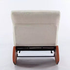 MAYEERTY Fauteuil inclinable à bascule moderne - Rembourrage doux, Repose-pieds, Fauteuil capitonné, Utilisation intérieure, Orange