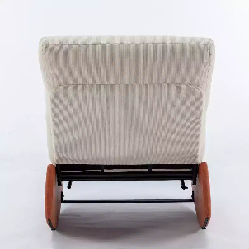 MAYEERTY Fauteuil inclinable à bascule moderne - Rembourrage doux, Repose-pieds, Fauteuil capitonné, Utilisation intérieure, Orange