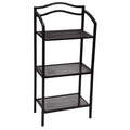 Household Essentials 3-Tier Metal Bathroom Storage Shelf, Espresso Brown