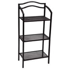 Household Essentials 3-Tier Metal Bathroom Storage Shelf, Espresso Brown