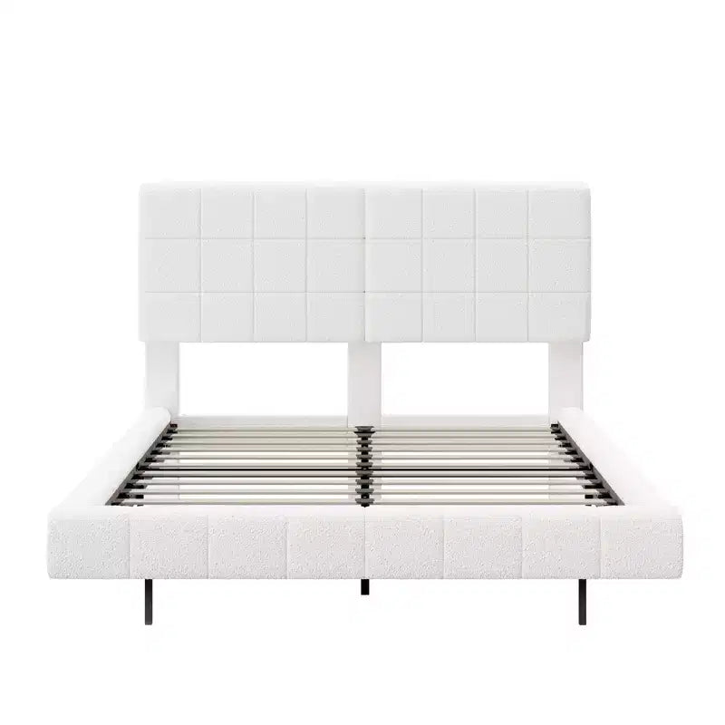 Lit flottant moderne rembourré Florentino Christopher Knight Home avec lumières LED