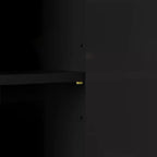 Famapy Armoire haute de présentation noire avec lumières LED - Rangement moderne pour verrerie et objets de décoration
