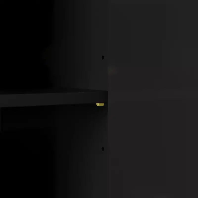Famapy Armoire haute de présentation noire avec lumières LED - Rangement moderne pour verrerie et objets de décoration
