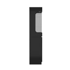 Famapy Armoire haute de présentation noire avec lumières LED - Rangement moderne pour verrerie et objets de décoration