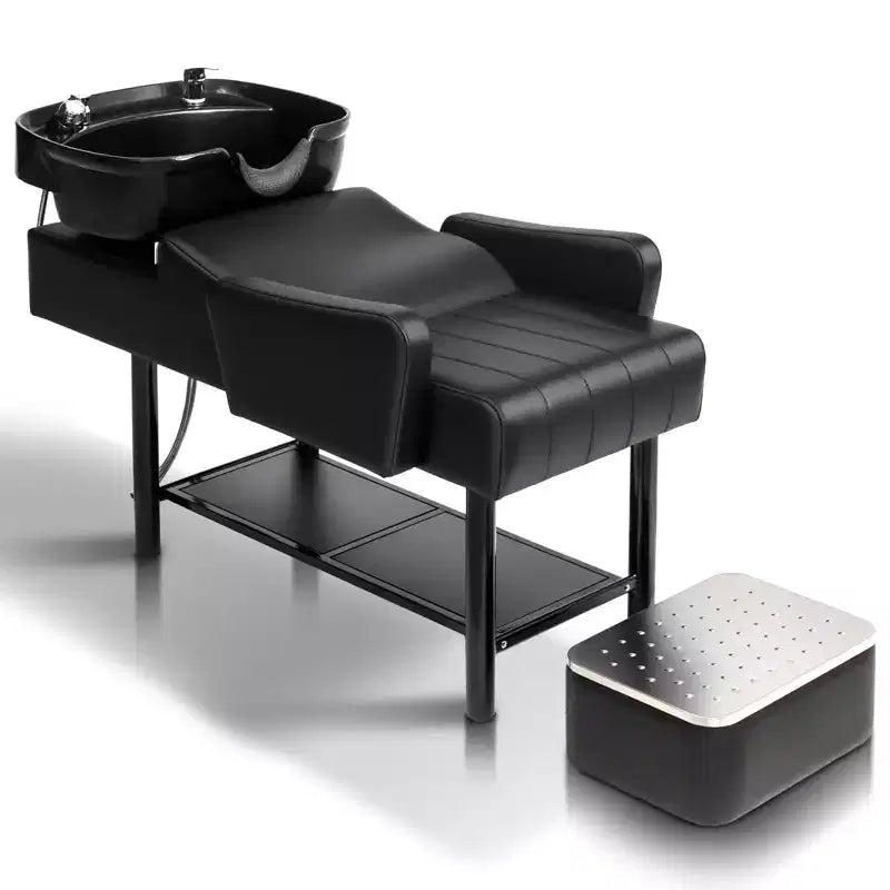 Karl Home Shampoo Backwash Unit with ABS Plastic Bowl and Storage Shelf