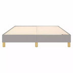 vidaXL Cadre de lit sommier tapissier pleine taille en tissu – Design moderne et surélevé gris clair, s'adapte confortablement à un matelas de 137 x 190 cm