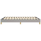 vidaXL Cadre de lit sommier tapissier pleine taille en tissu – Design moderne et surélevé gris clair, s'adapte confortablement à un matelas de 137 x 190 cm