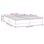 vidaXL Cadre de lit sommier tapissier pleine taille en tissu – Design moderne et surélevé gris clair, s'adapte confortablement à un matelas de 137 x 190 cm