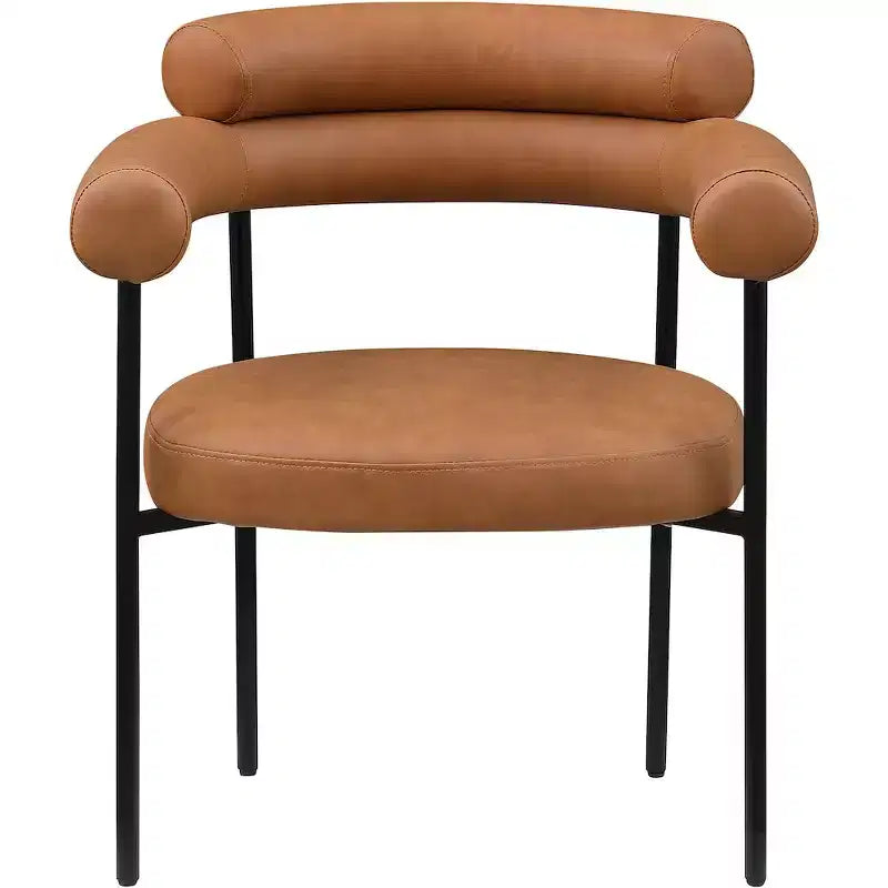 Meridian Furniture, Chaise de salle à manger Blake en cuir végétalien, Lot de 2