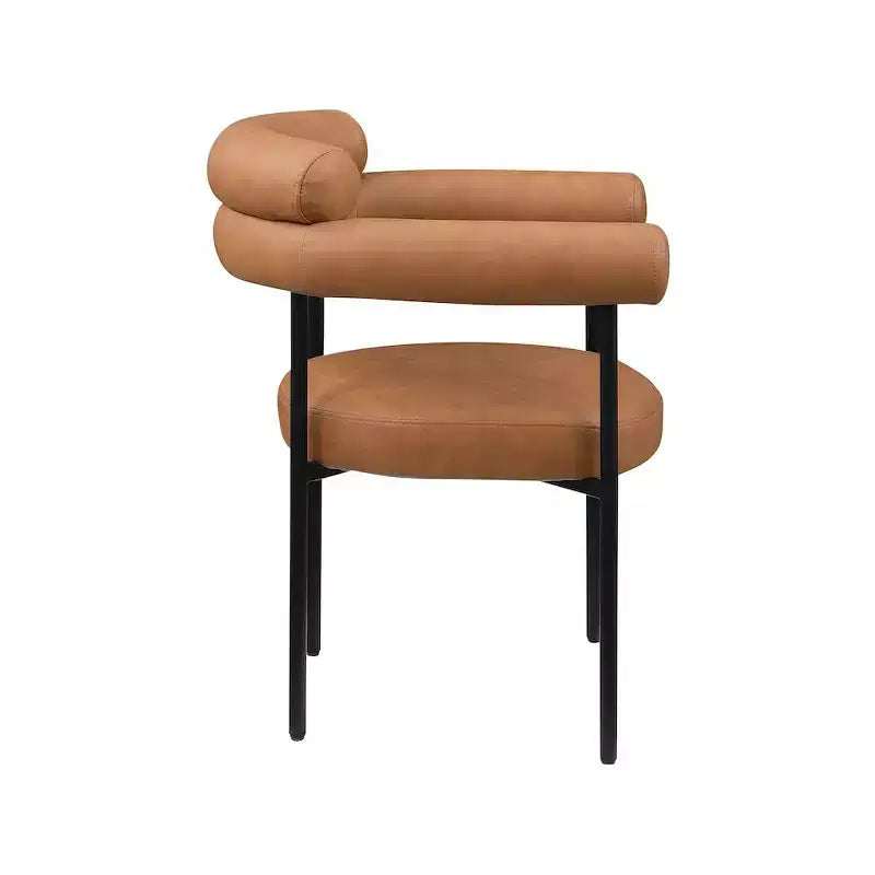 Meridian Furniture, Chaise de salle à manger Blake en cuir végétalien, Lot de 2