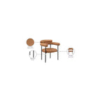 Meridian Furniture, Chaise de salle à manger Blake en cuir végétalien, Lot de 2