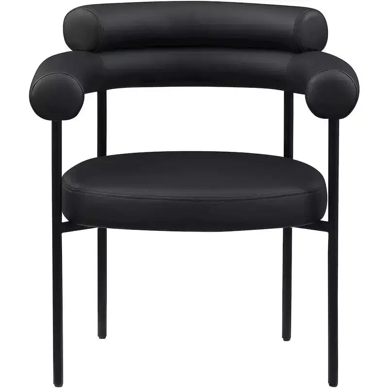 Meridian Furniture, Chaise de salle à manger Blake en cuir végétalien, Lot de 2