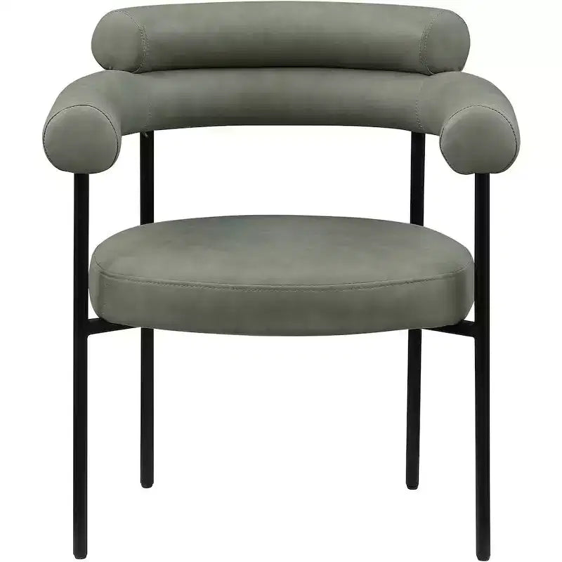 Meridian Furniture, Chaise de salle à manger Blake en cuir végétalien, Lot de 2